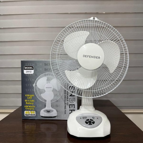 Defender Rechargeable Multi-Function Fan (Model - 2912)